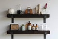 Reclaimed Wood Floating Shelves Set of Two D6461