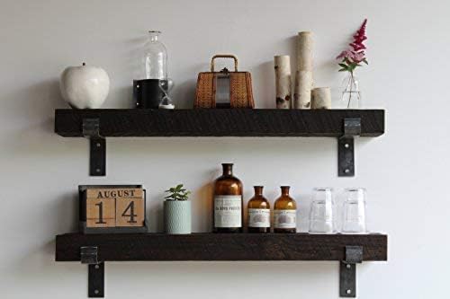 Reclaimed Wood Floating Shelves Set of Two D6461