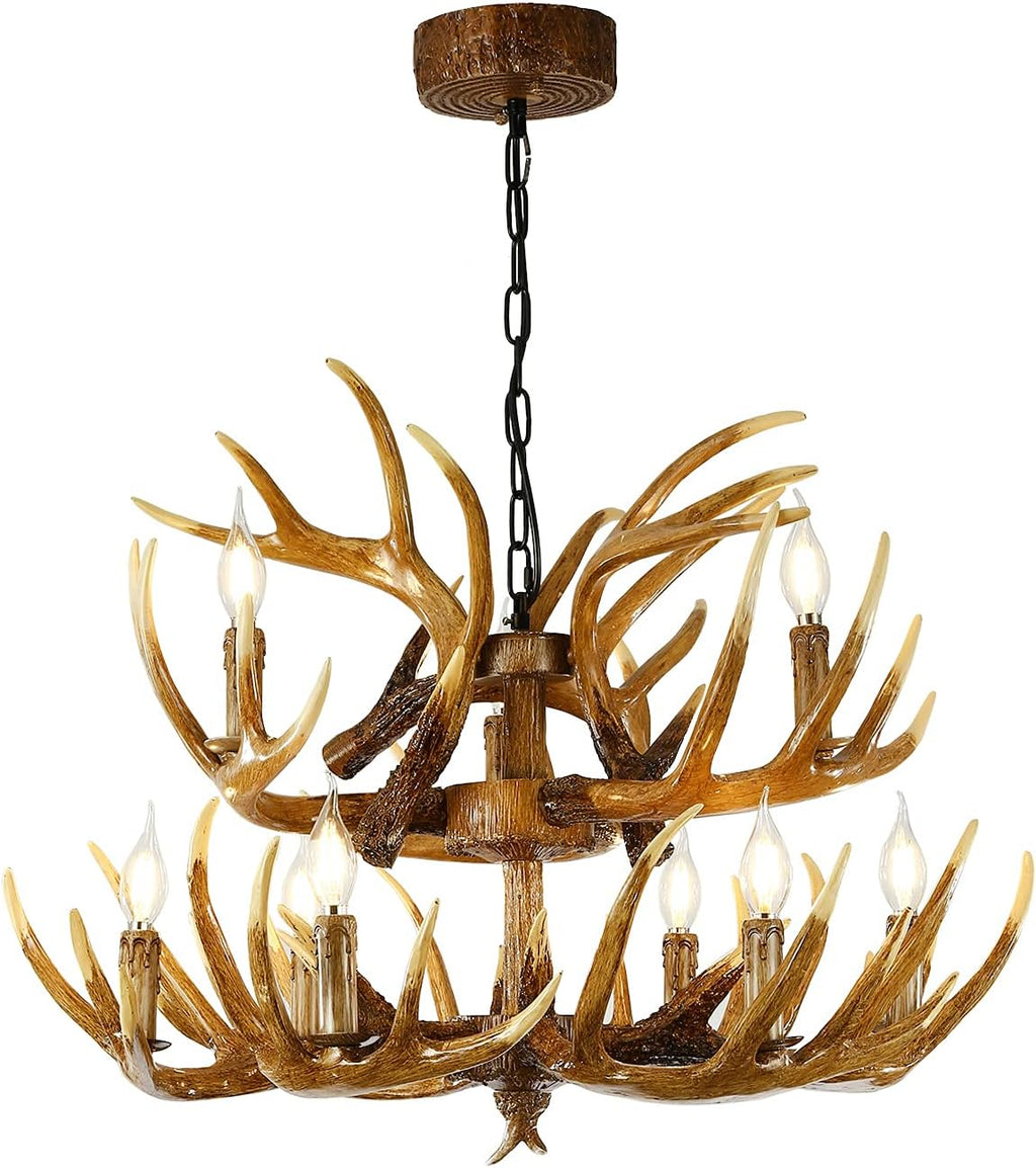 Antler Chandelier 9 Lights E12 Base G97158