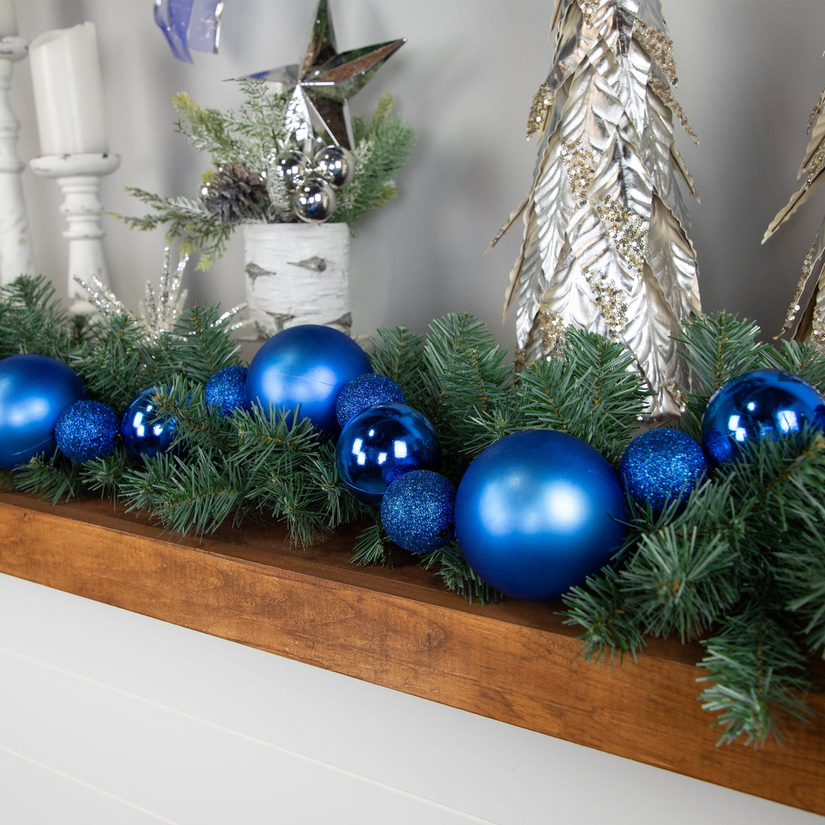 Blue Shatterproof Ball Christmas Garland U6737