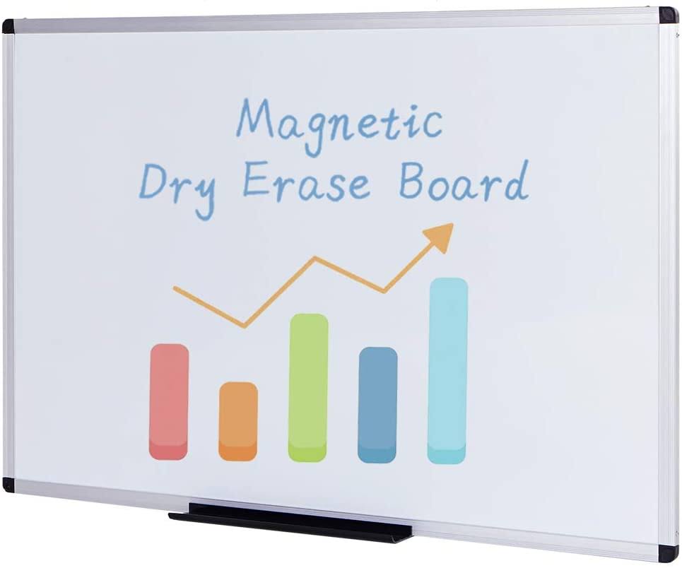 Silver Aluminium Frame Magnetic Whiteboard J9408