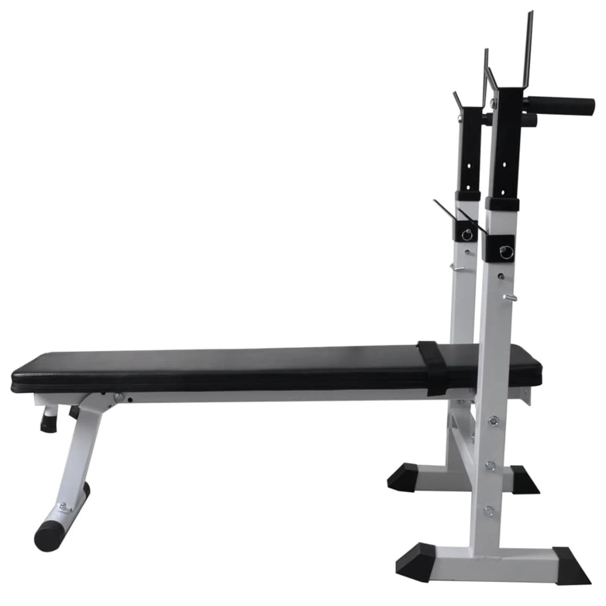 Workout Bench with Weight Rack, Barbell and Dumbbell Set 264.6 lb F34677