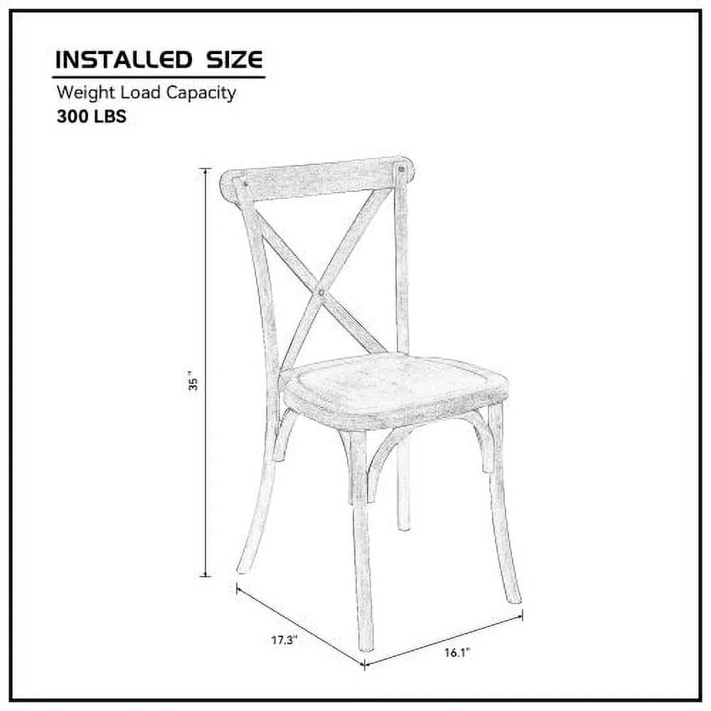 Resin X-Back Dining Chair 2-Pack F4951