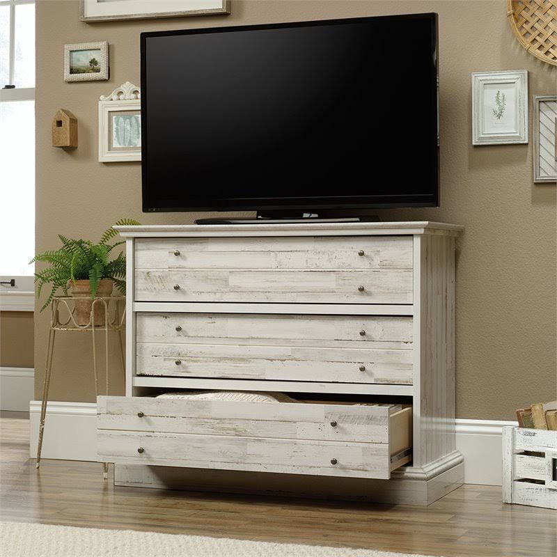 White Plank 3-Drawer Chest W119