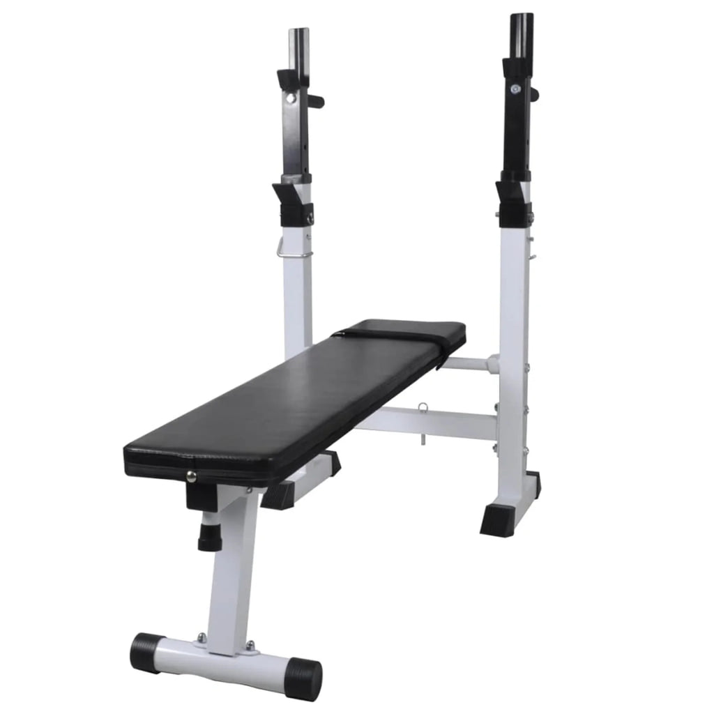 Workout Bench with Weight Rack, Barbell and Dumbbell Set 264.6 lb F34677