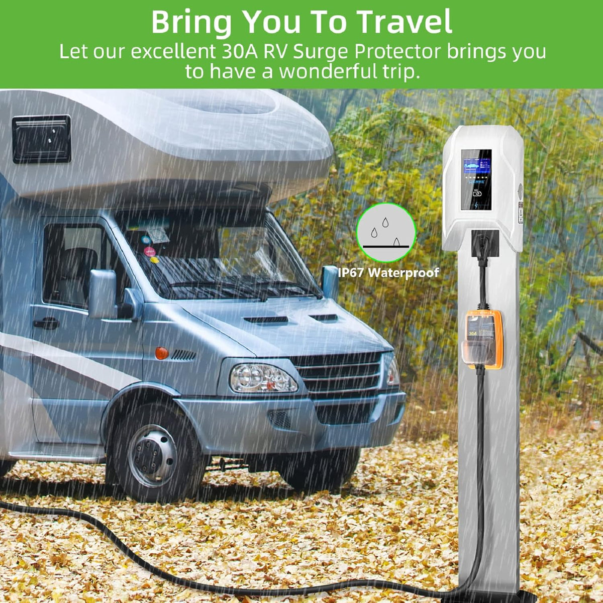 RV Surge Protector 30 Amp with Waterproof Cover, Circuit Analyzer O210