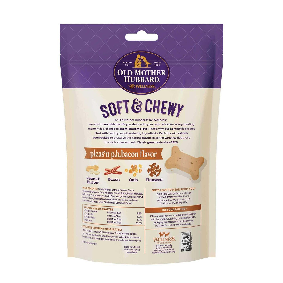 Soft & Tasty Peanut Butter & Bacon Biscuits Baked Dog Treats Mini Z690796