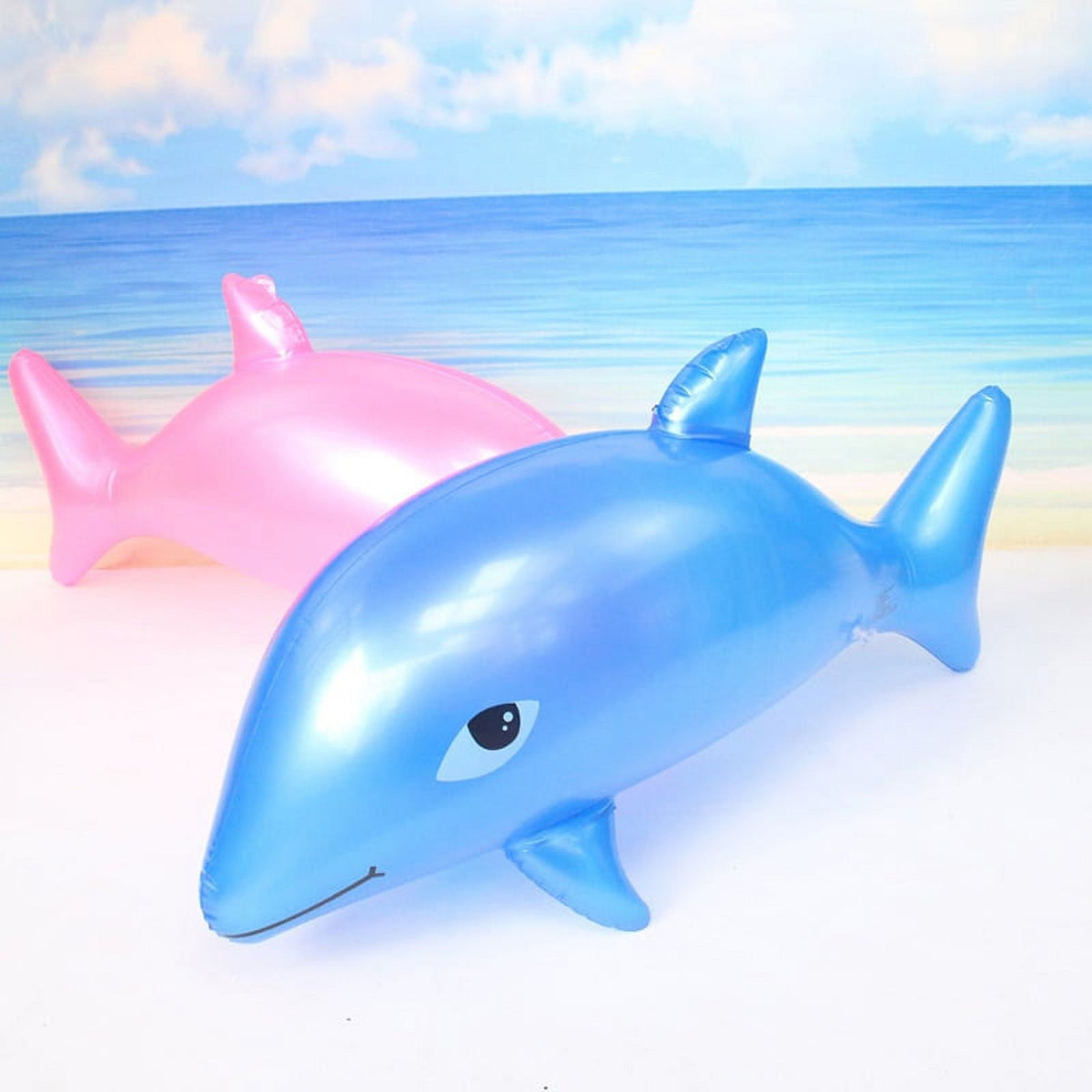 Inflatable Dolphin Beach Swimming Ring Pool Float Water Toy G96562
