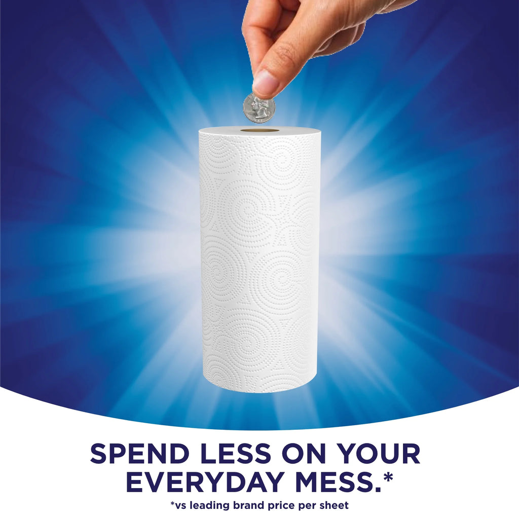 White 12 Double Rolls Paper Towels U83595
