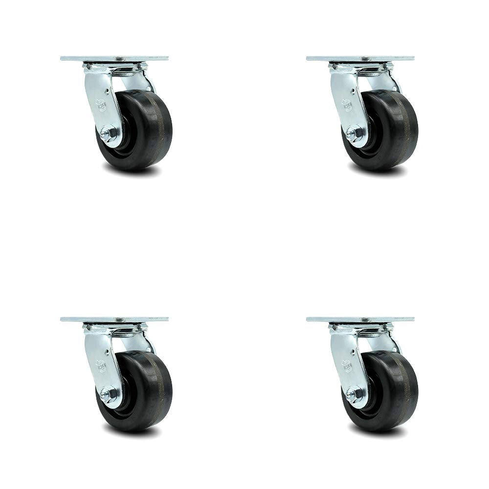 Set of 4 Heavy Duty Replacement Casters with Brakes F3593