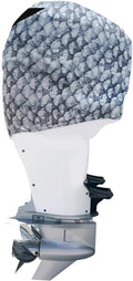 Grey Fish Scales Outboard Motor Cover U779