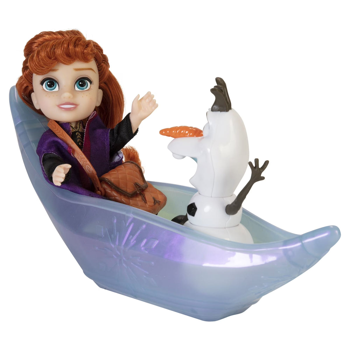 Frozen 2 Petite Princess Anna and Ice Canoe Gift Set Includes Anna, Olaf! Dolls are approximately 6 inches tall X435784