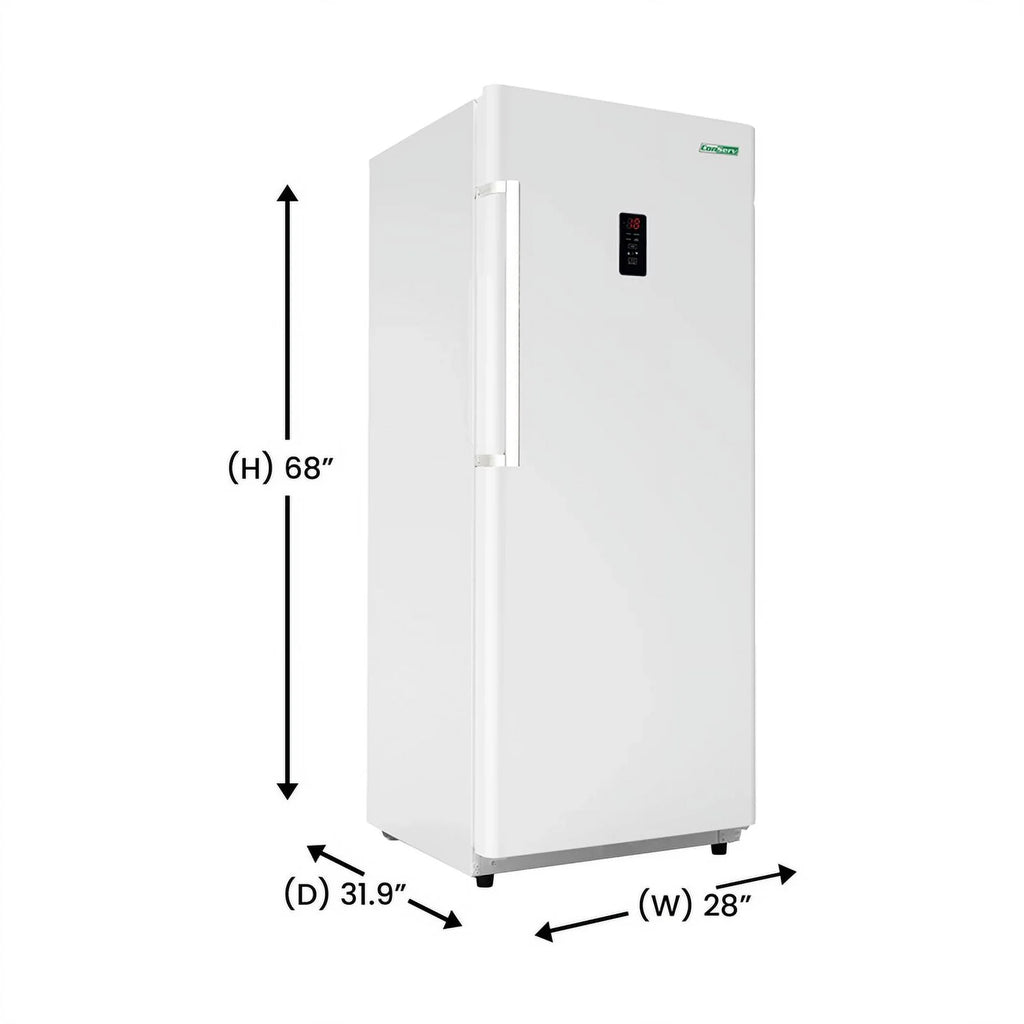 17 cu.ft. Convertible Upright Freezer/Refrigerator in white G8358