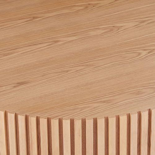 Walnut Wood Round Drum Coffee Table Y278