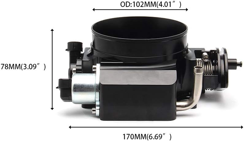 92mm Aluminum Throttle Body with TPS IAC Black Z130