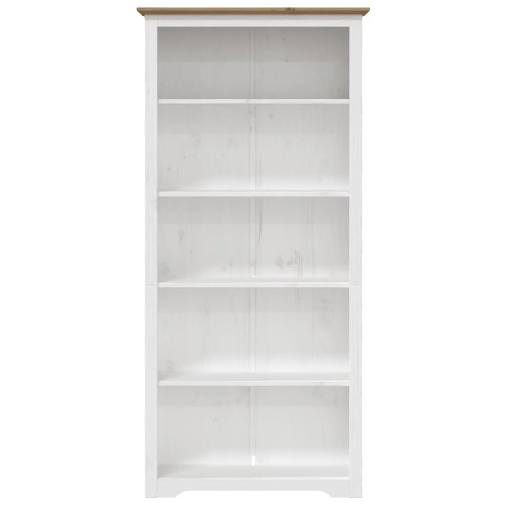 Brown 5-Tier Solid Wood Pine Bookcase C161551