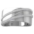 14K White Gold Diamond Wedding Band Ring Size 5 T3558