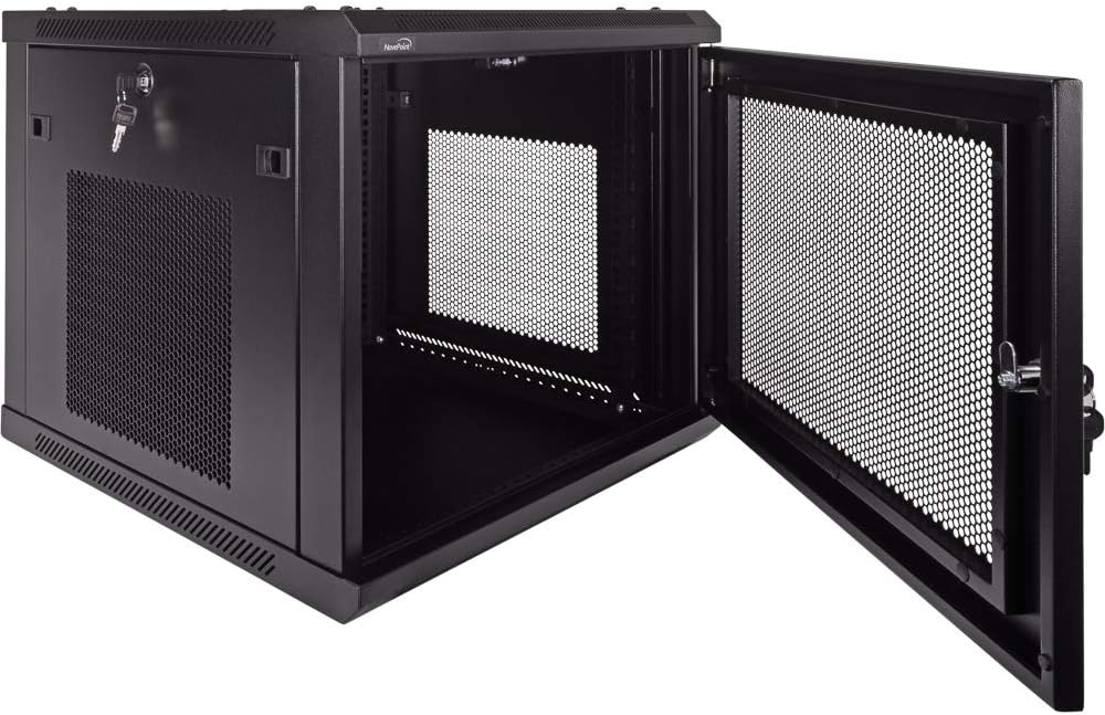 9U 19-Inch Server Network Rack with Locking Door Black F945876
