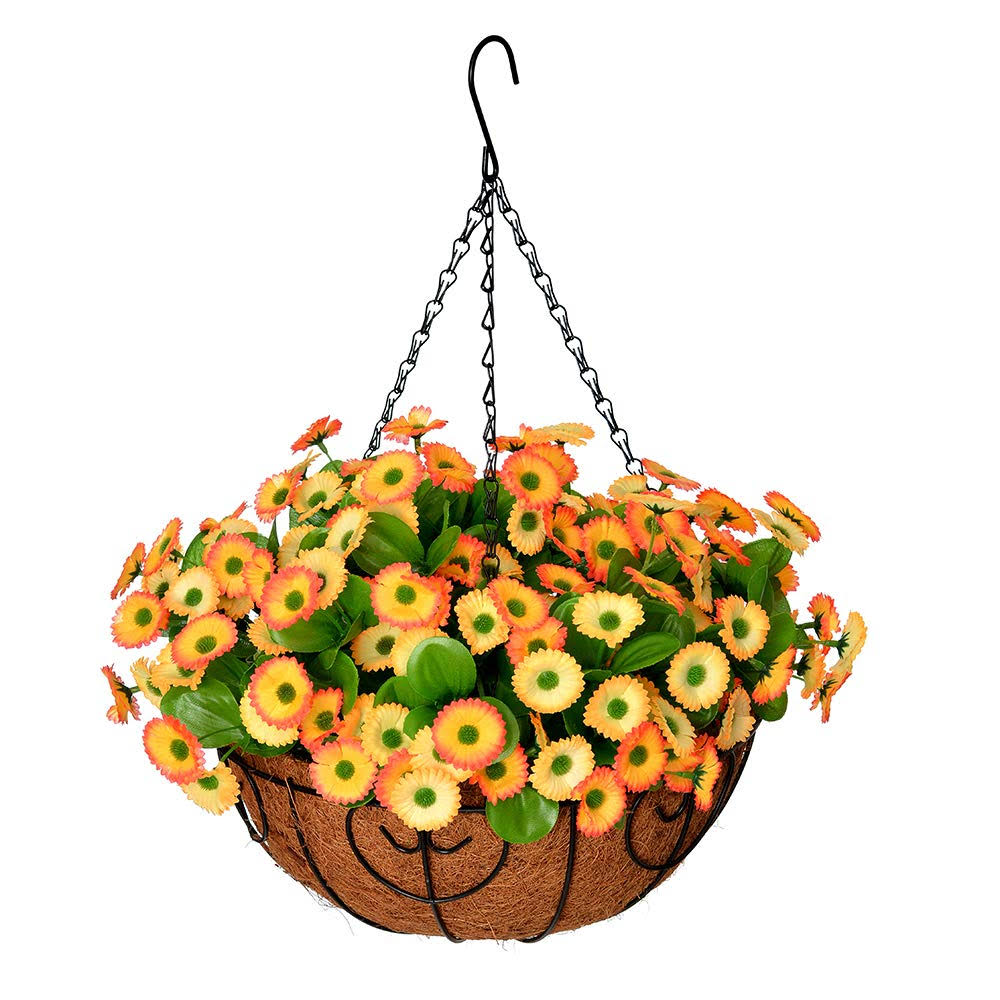 Artificial Hanging Flowers in Basket M183