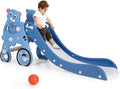 4 in 1 Folding Toddler Slide with Basketball Hoop and Ring Toss H692