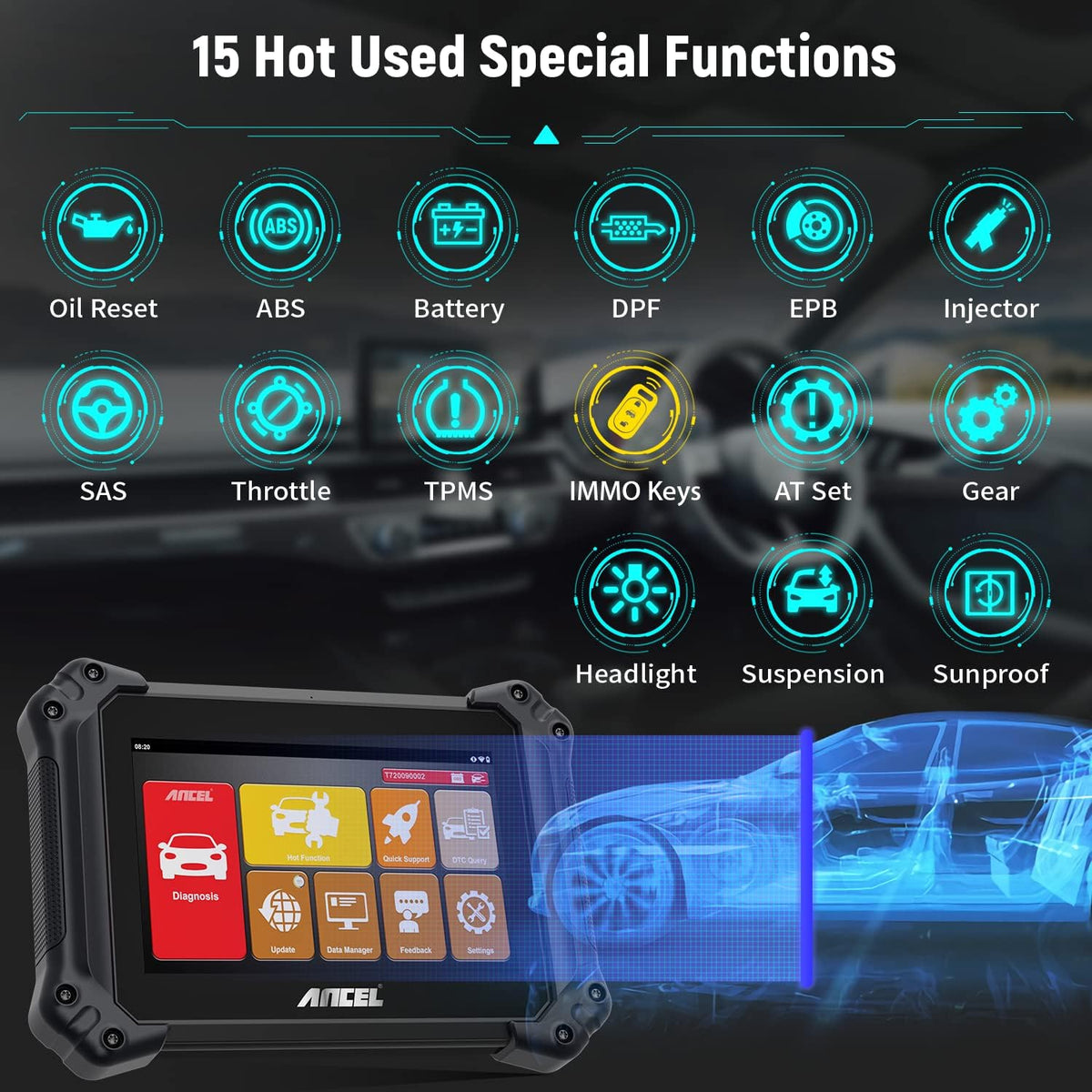 Bidirectional OBD2 All System Car Diagnostic Scanner E14069