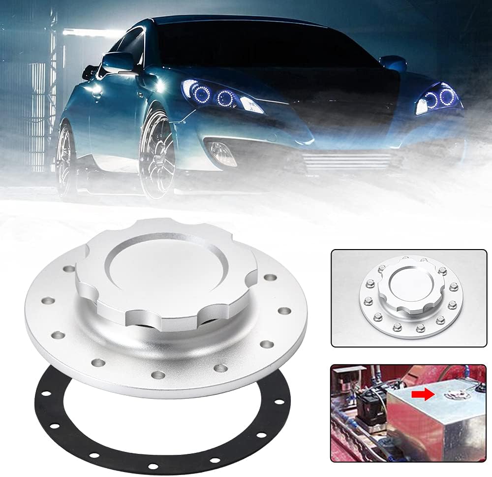 Billet Aluminum Fuel Cell Gas Cap with 12 Hole Bung and Gasket X6805