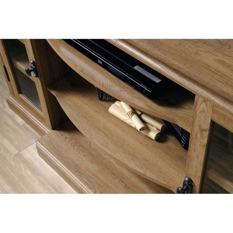 Scribed Oak Entertainment Credenza D78302