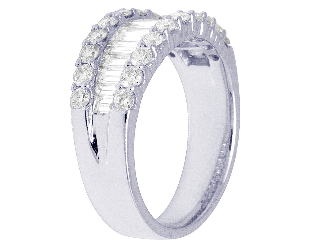 18K White Gold Solitaire Diamond Band 9MM 2.0 CT E743854