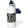Black and White Cow Print 21 oz Sports Water Bottle A12716