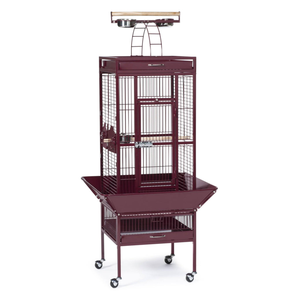 18x22 x 18x22 x 57x22 Garnet Red Wrought Iron Cage L5496