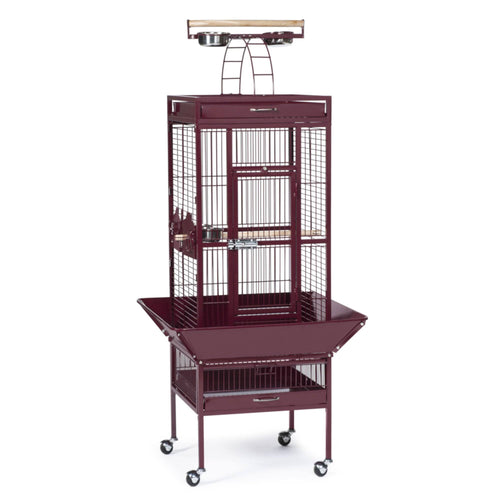 18x22 x 18x22 x 57x22 Garnet Red Wrought Iron Cage L5496