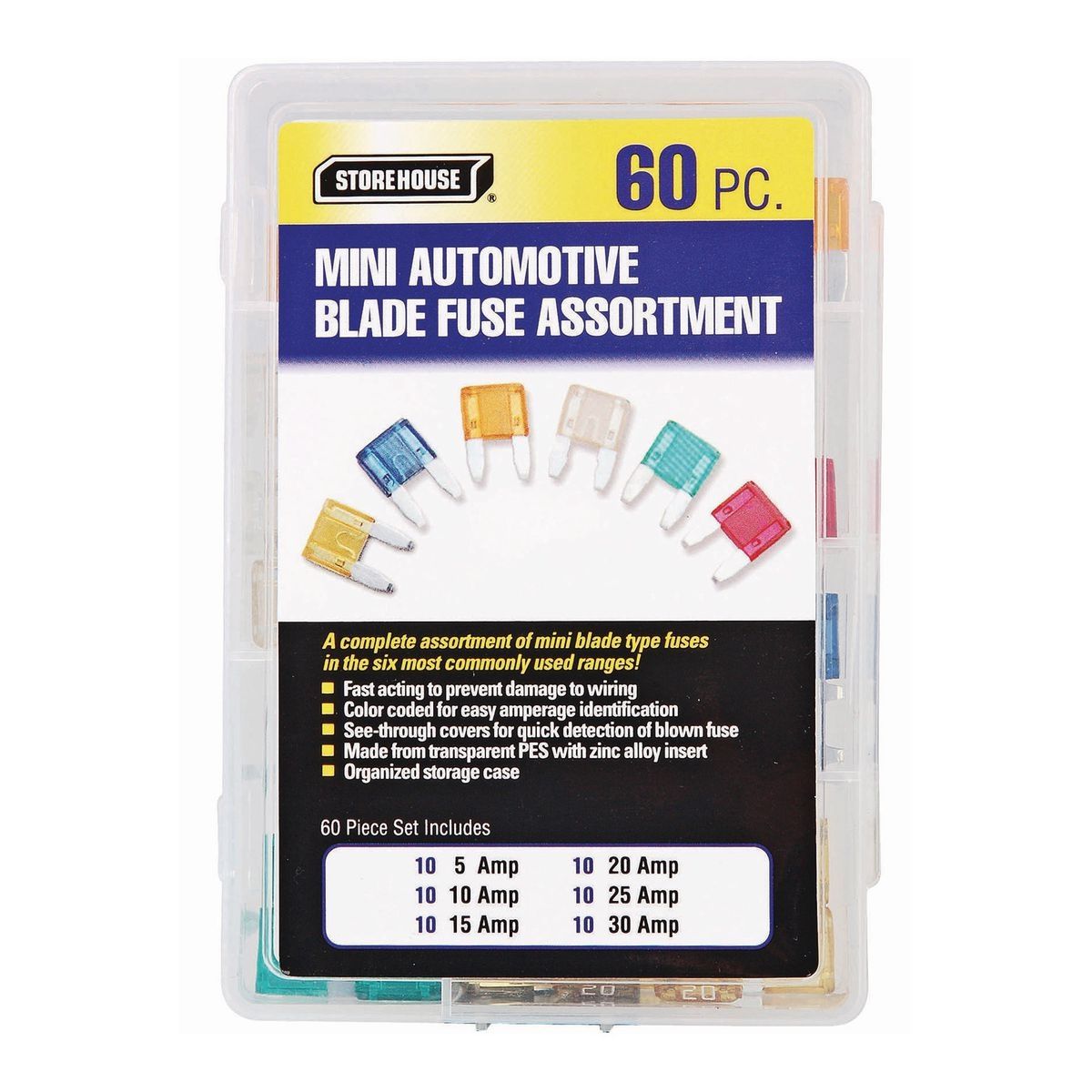Mini-Blade Fuse Set, 60-Piece C365