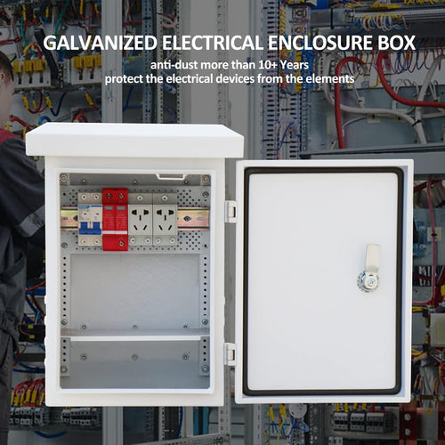 16x12x10 inches Galvanized Electrical Enclosure Box with 2 Shelves F395441