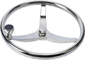 Stainless Steel Boat Steering Wheel 3 Spoke 13-1/2 Dia E37725