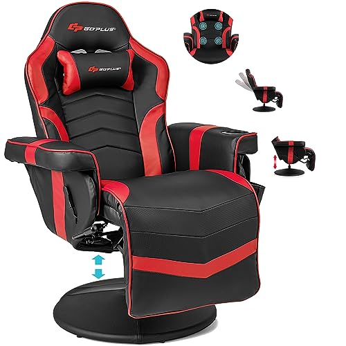 Black PU Leather Recliner Chair with Footrest and Cup Holder S937260