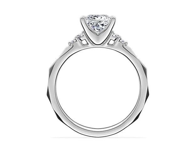 14K White Gold Princess Cut Diamond Ring R27335