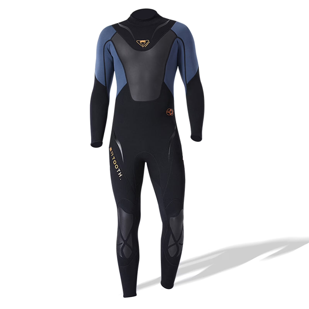 Men 3mm Neoprene Full-body Wetsuit with Back Zipper G48772
