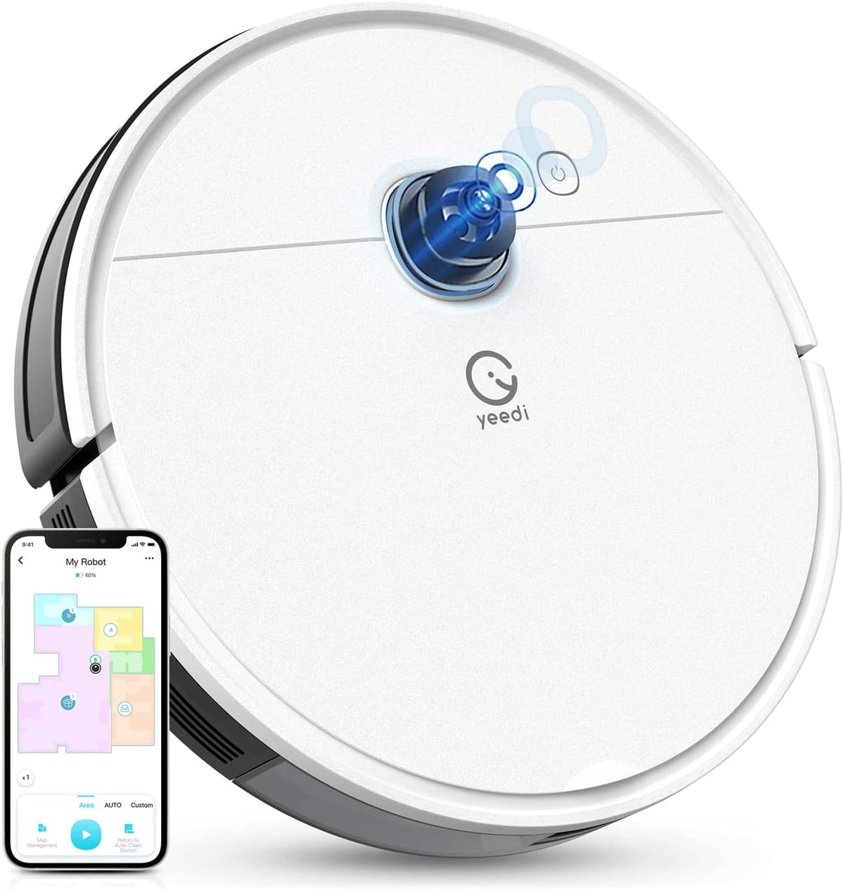 Robot Vacuum with Self-Empty Station and Mopping, 3000Pa Suction, Carpet Detection U4466