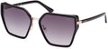 Shiny Pink Gold Black Sunglasses M5238