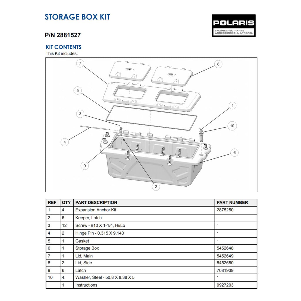 Black Plastic Rear Cargo Box R817