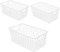 16inch Freezer Wire Storage Organizer Baskets with Built-in Handles (3) Y32450