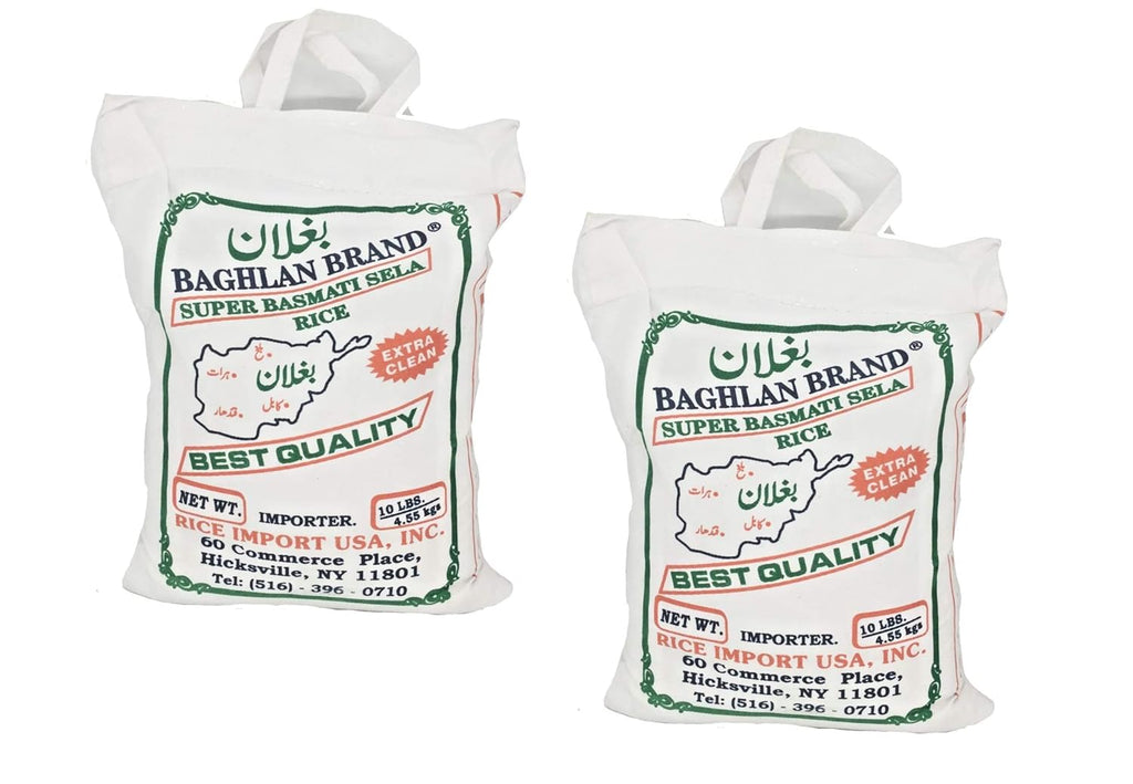 2 Bags 10 Lbs each Super Basmati Sela Rice P9672