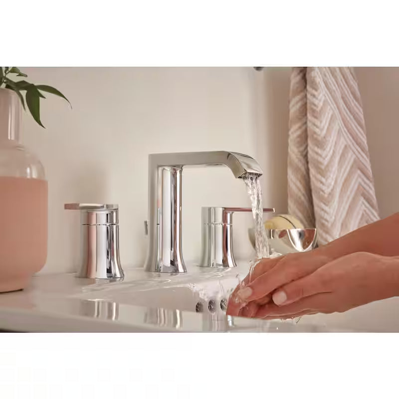 8 in. Widespread Double Handle Bathroom Faucet in Chrome Q850