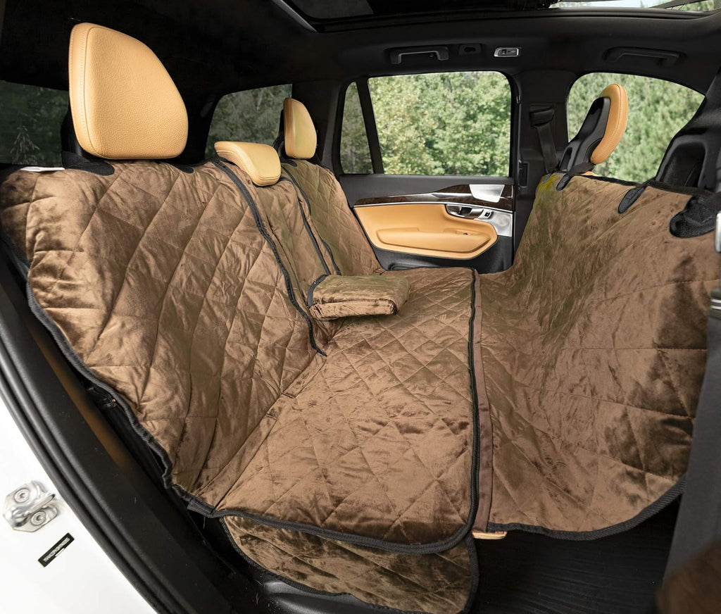 X-Large Charcoal Velvet Convertible Rear Seat Cover Q589