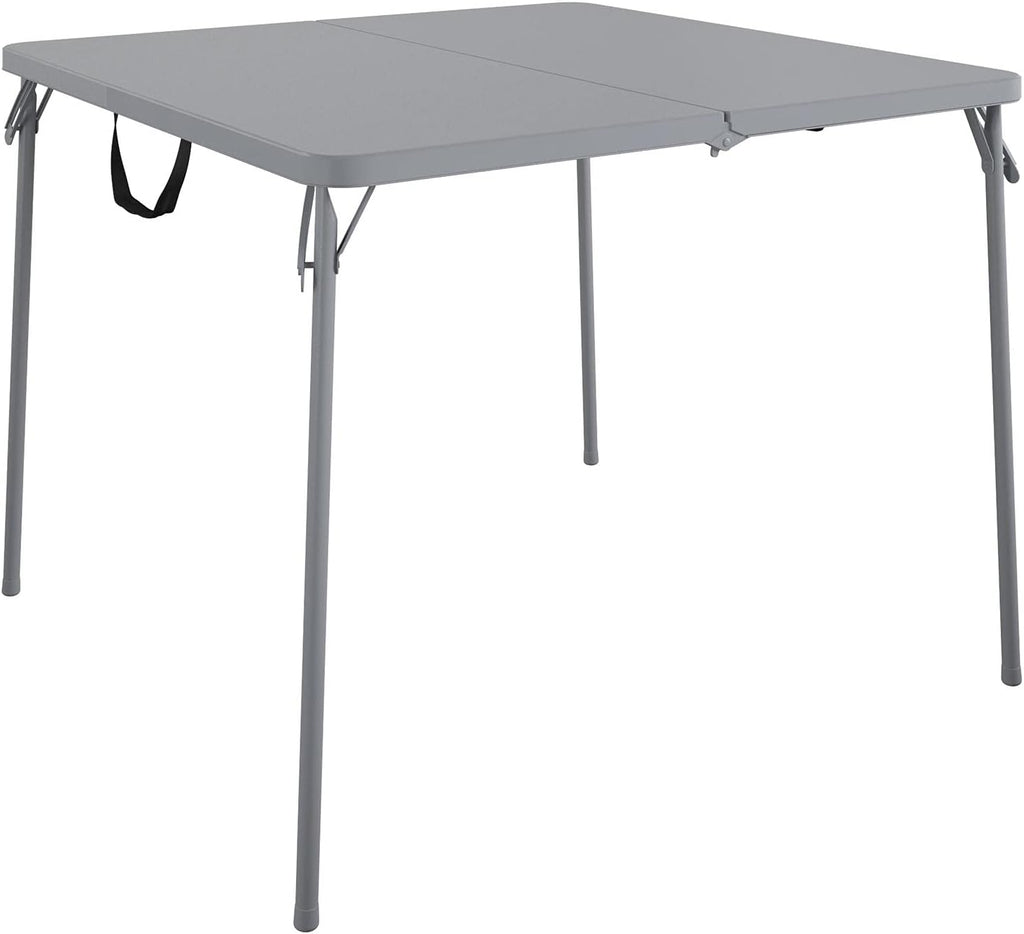 Black Fold-in-Half Card Table with Handle F363742