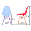 Mid-Century Modern Dining Accent Side Chair with Black Eiffel Steel Leg K232