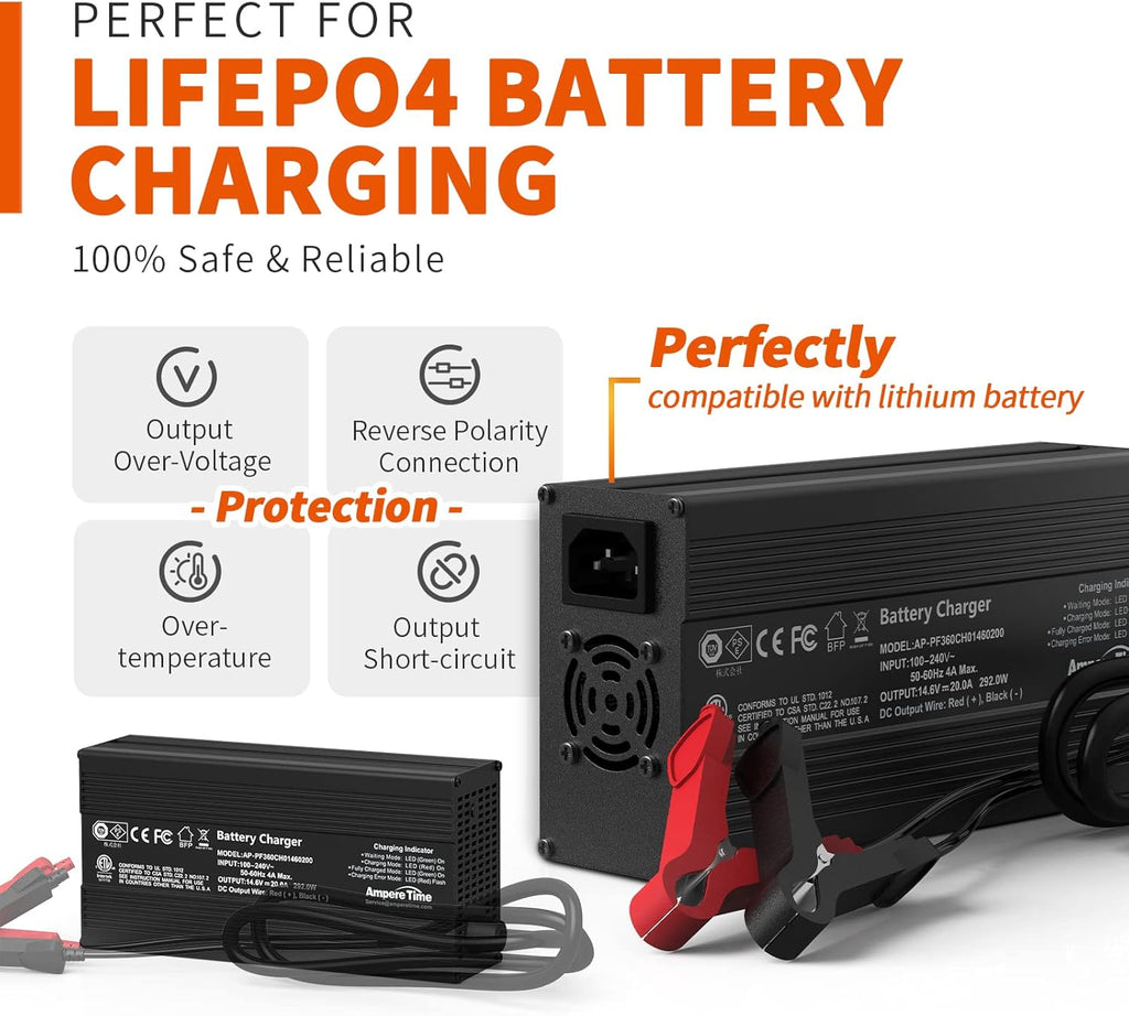 12V 300Ah LiFePO4 Battery with 20A Charger R2891