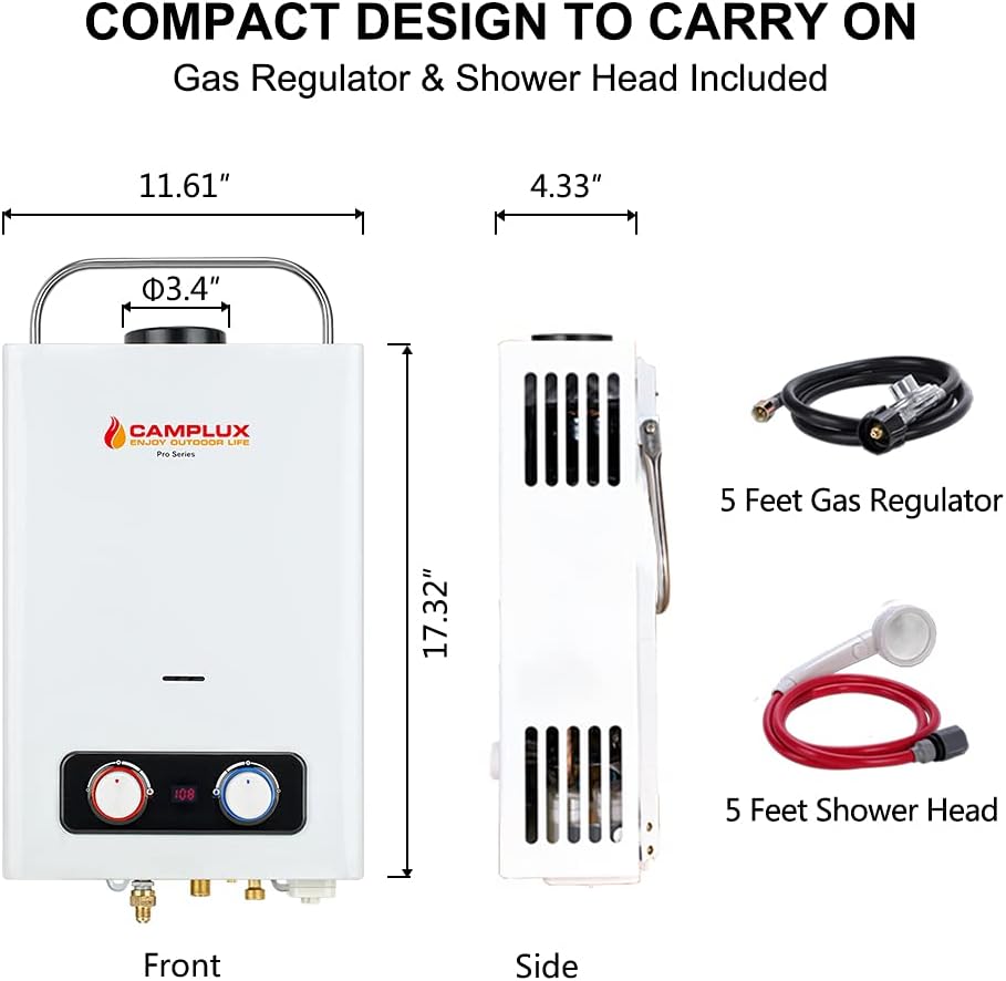 1.58GPM Outdoor Propane Tankless Gas Water Heater E937