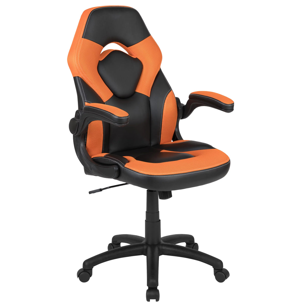 Black/Orange Gaming Desk Set with Cup Holder T87816