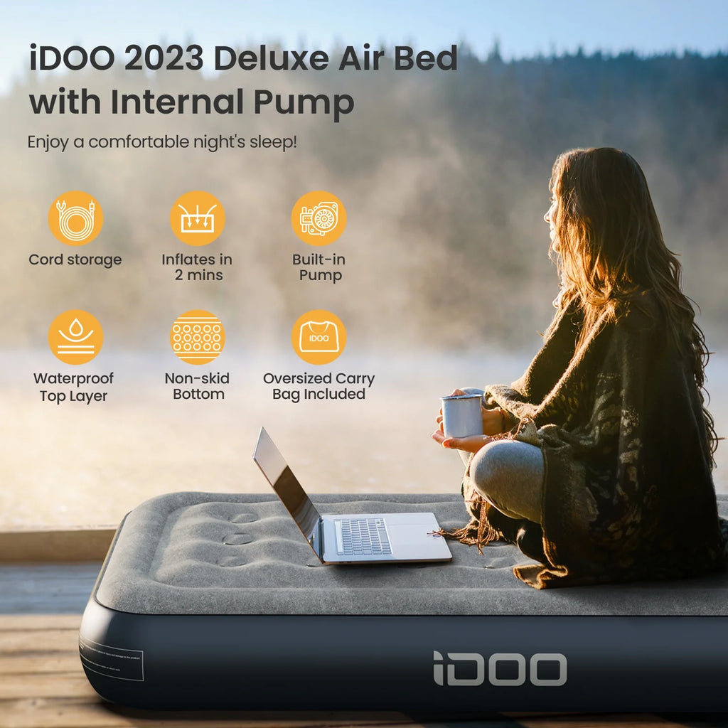 13'' Twin Inflatable Air Mattress with Built-in Pump Y66398